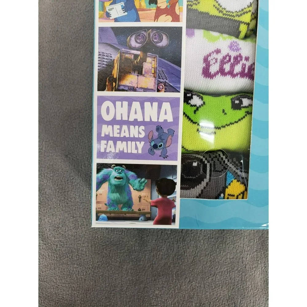Disney 7 Pairs No Show Socks‎ Shoe Size 4-10